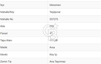 Menemen Satılık Konut Arsası