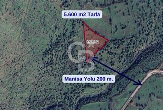 Karakuzu'da Manisa Yoluna 200 m.- 5.600 m2 Satılık Tarla