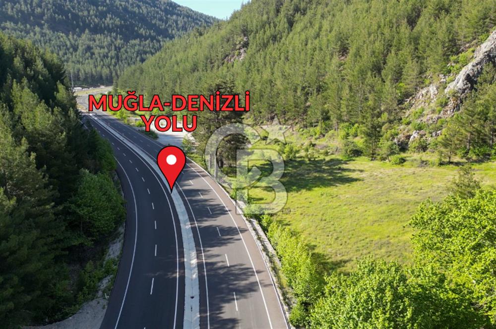 Menteşe'de Muğla-Denizli Yoluna Sıfır 6525 m2 Satılık Tarla