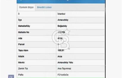 arnavutköy boğazköy satılık arsa