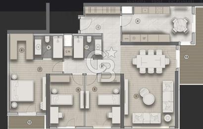 Prime Oran’da 3+1 Geniş ve Şık Daire 135 m² 2026 Teslim!