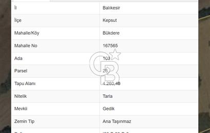 BALIKESİR KEPSUT SATILIK ARSA