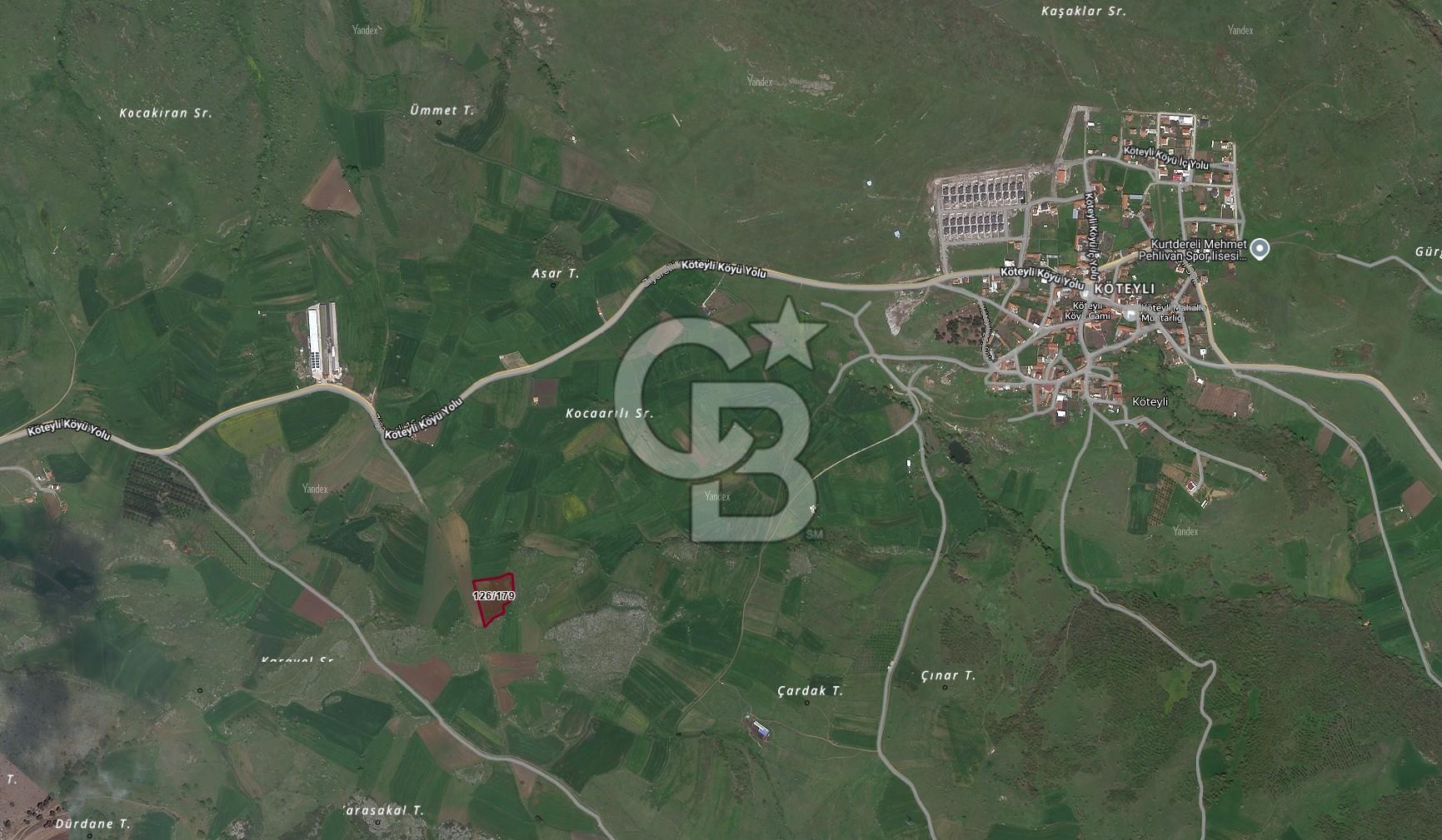 BALIKESİR KARESİ KÖTEYLİ'DE SATILIK TARLA..! 6.344 m2