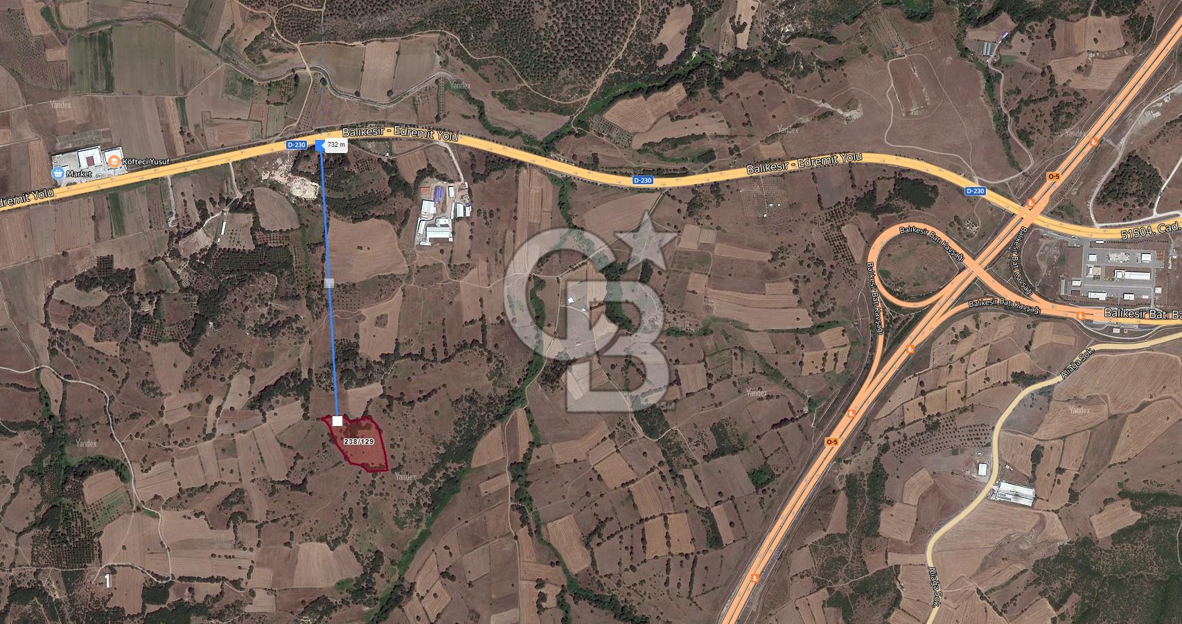 BALIKESİR İVRİNDİ GÖKÇEYAZI'DA HARİKA LOKASYONDA TARLA! 15.950m2