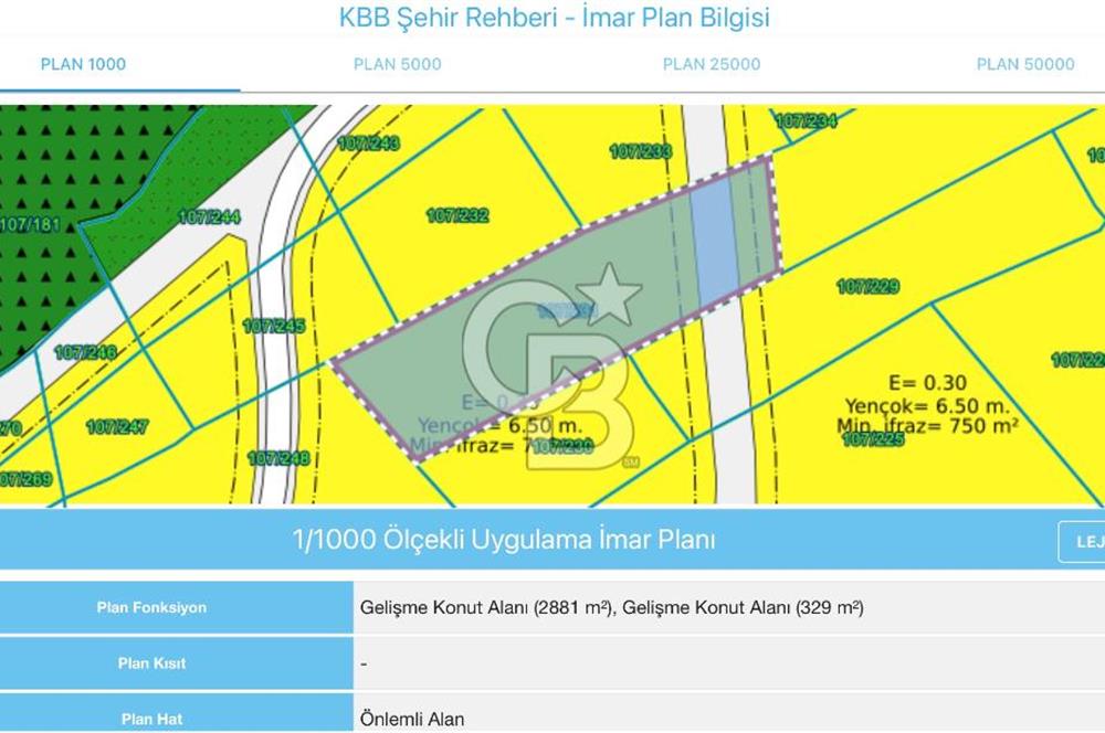 CB TOWER'DAN KÖRFEZ SİPAHİLER'DE SATILIK 3528 M2 ARSA.