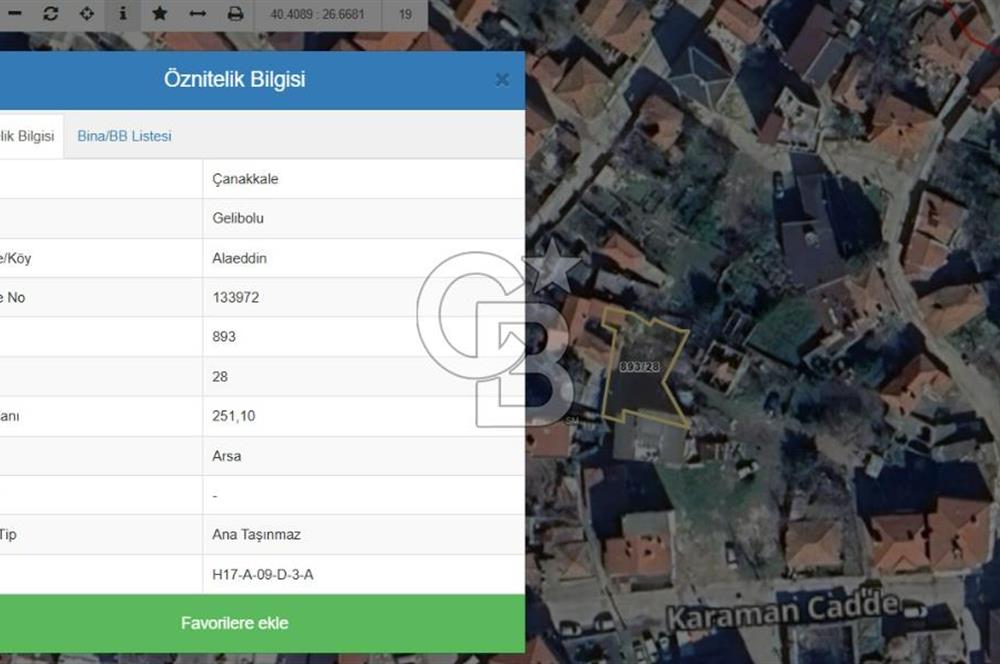 Gelibolu Merkezde Yatırımlık 3 Kat Konut İmarlı Arsa