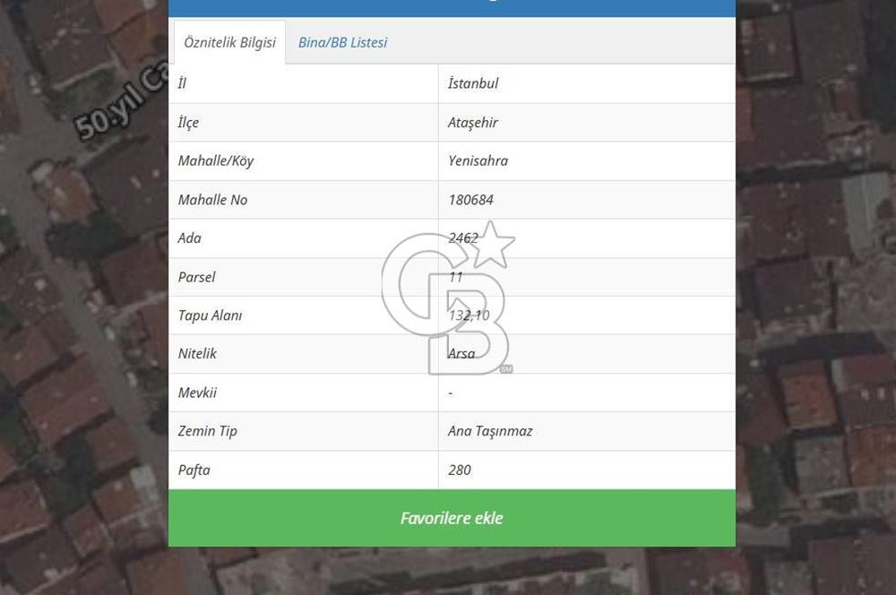 Yenisahra Kentsel Dönüşüm Bölgesinde iyi Konumda Satılık Arsa