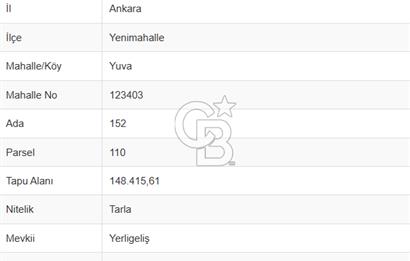 Ankara Yenimahalle Yuva Mahallesinde Satılık Arsa