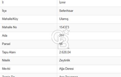 SEFERİHİSAR KAVAKDERE'DE 1780 M² YOLA CEPHELİ TARLA VE TAŞ VİLLA