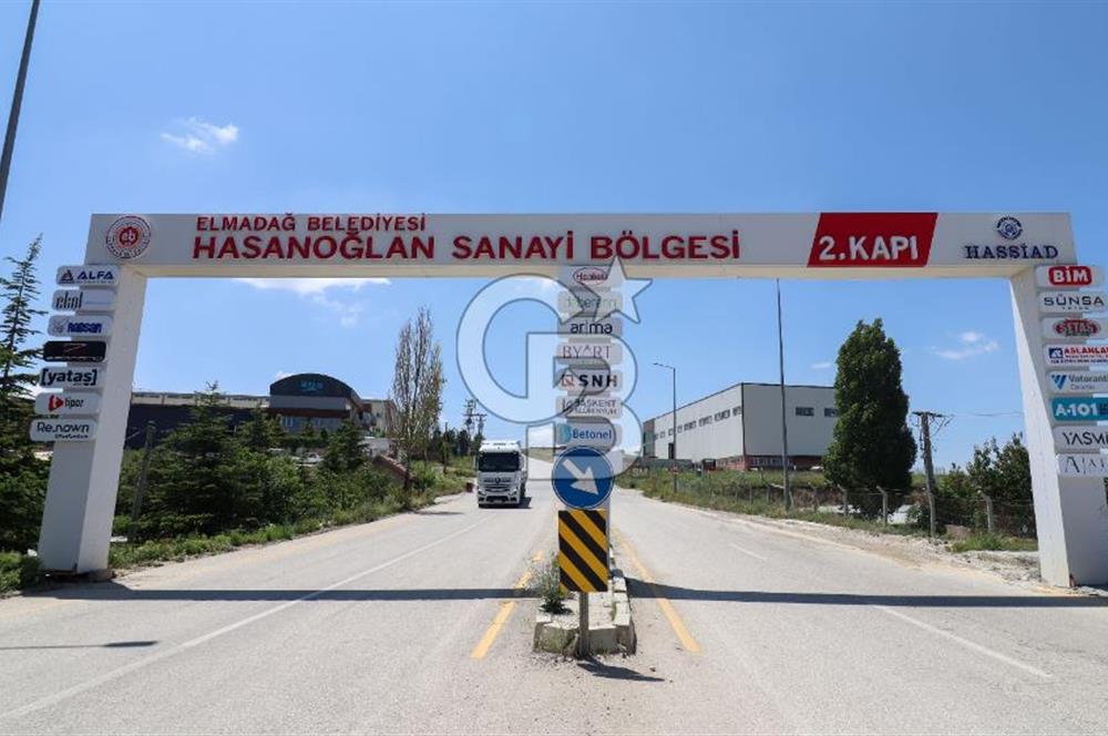 HASANOĞLAN'DA TEK TAPU KÖŞE PARSEL, HARFİYATSIZ SANAYİ ARSASI