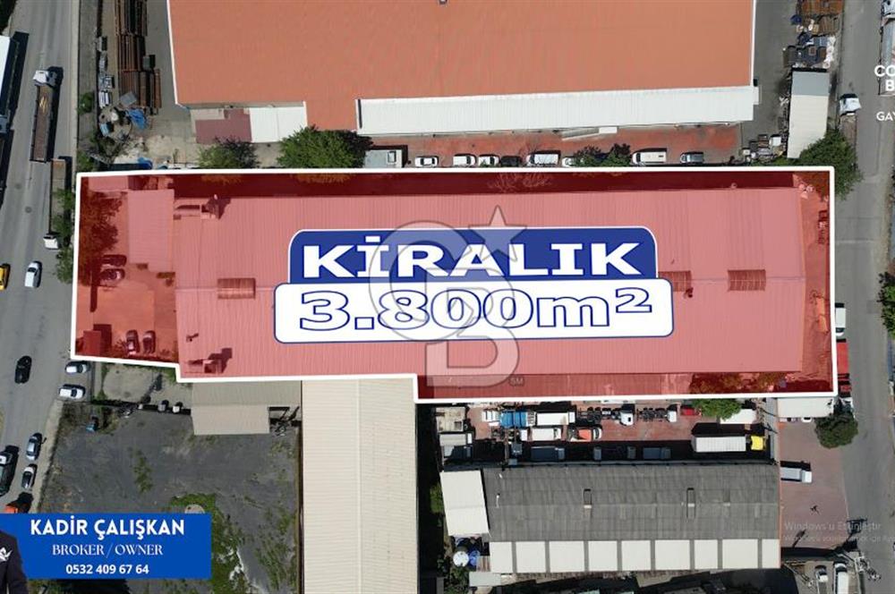 3.800m2 VİNÇLİ H:12 Metre Gebze E-5 / Otogar Yanıda Fabrika