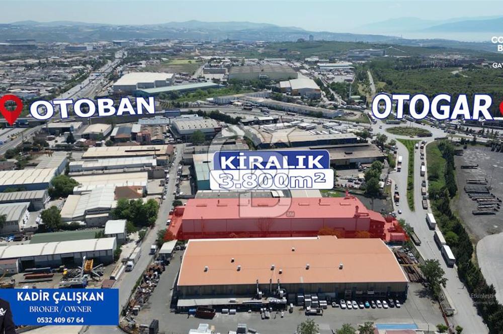 3.800m2 VİNÇLİ H:12 Metre Gebze E-5 / Otogar Yanıda Fabrika