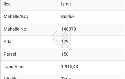 Kocaeli İzmit Bulduk Mh. Köye Yakın 1.915 m2 Satılık Tarla