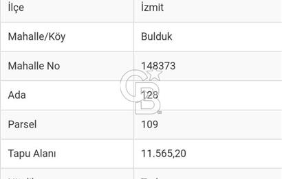 Kocaeli İzmit Bulduk Mahallesinde 21.642 m2 Satılık Tarla