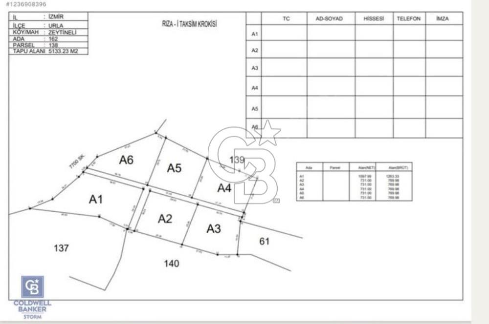 URLA ZEYTİNELİ KÖYÜNDE 750 M² SATILIK TARLA