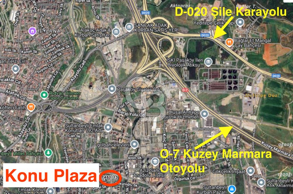 İstanbul Sultanbeyli Mimar Sinan Mahallesi Kiralık 748 m2 Kapalı Alanlı Plaza, Komple Bina