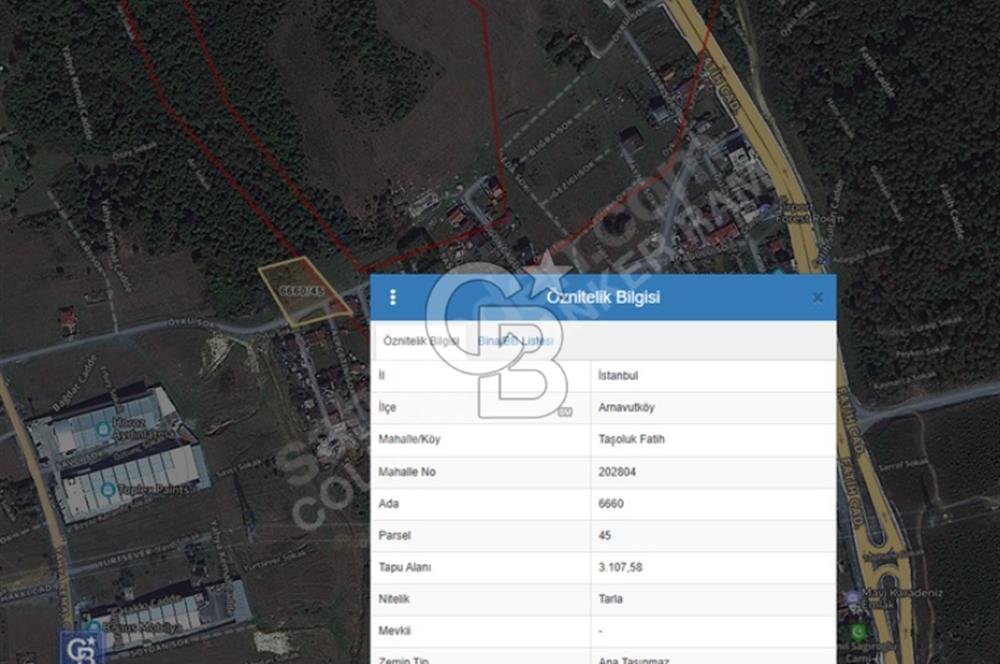 ARNAVUTKÖY TÜRKKÖŞE DE HAVALİMANI YAKININDA 500 M2 SATILIK ARSA