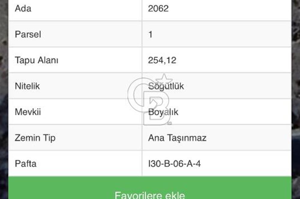 ELMADAĞ YENİMAHALLE BOYALIK MEVKİİNDE 254 M2 SATILIK TARLA