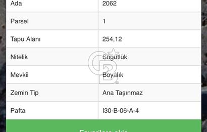 ELMADAĞ YENİMAHALLE BOYALIK MEVKİİNDE 254 M2 SATILIK TARLA