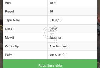 ELMADAĞ YENİMAHALLE TAŞPINAR MEVKİİNDE 2.069 M2 SATILIK TARLA