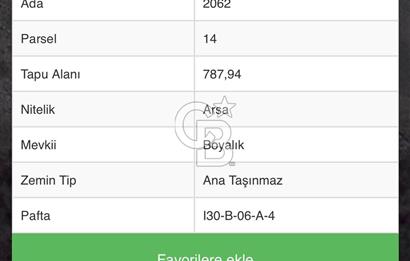 ELMADAĞ YENİMAHALLE BOYALIK MEVKİİNDE 787,94 M2 SATILIK TARLA