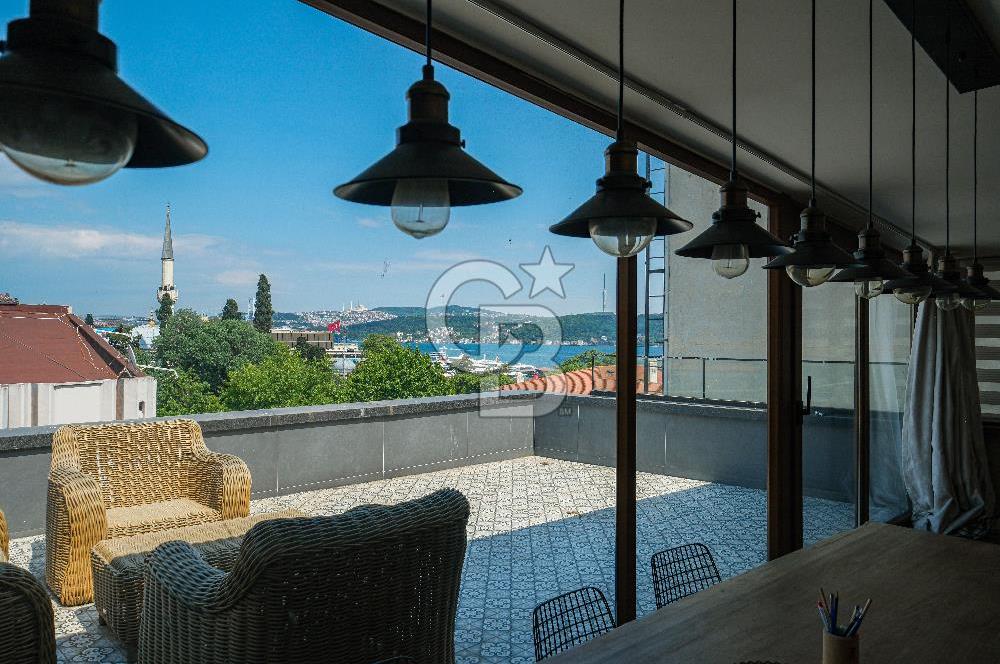 Beşiktaş Deniz Müzesi Karşısı Teraslı Deniz Manzaralı Komple Kiralık Ofis Katı 