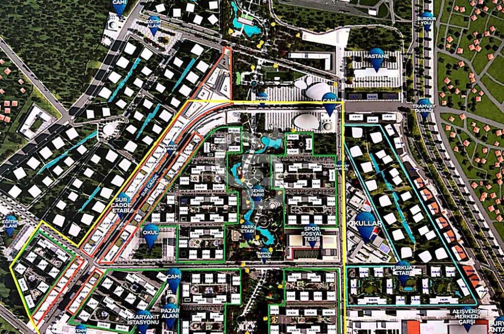 SUR YAPI'DA' SATILIK '''FIRSAT''' ARA KAT 3+1 DAİRE 161 m² GÜNEY