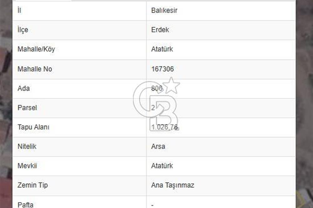 Balıkesir Erdek'te Satılık Arsa