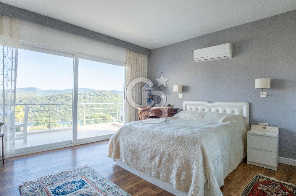 Adabükü, Panoramik Deniz ve Koy Manzaralı Satılık Müstakil Villa
