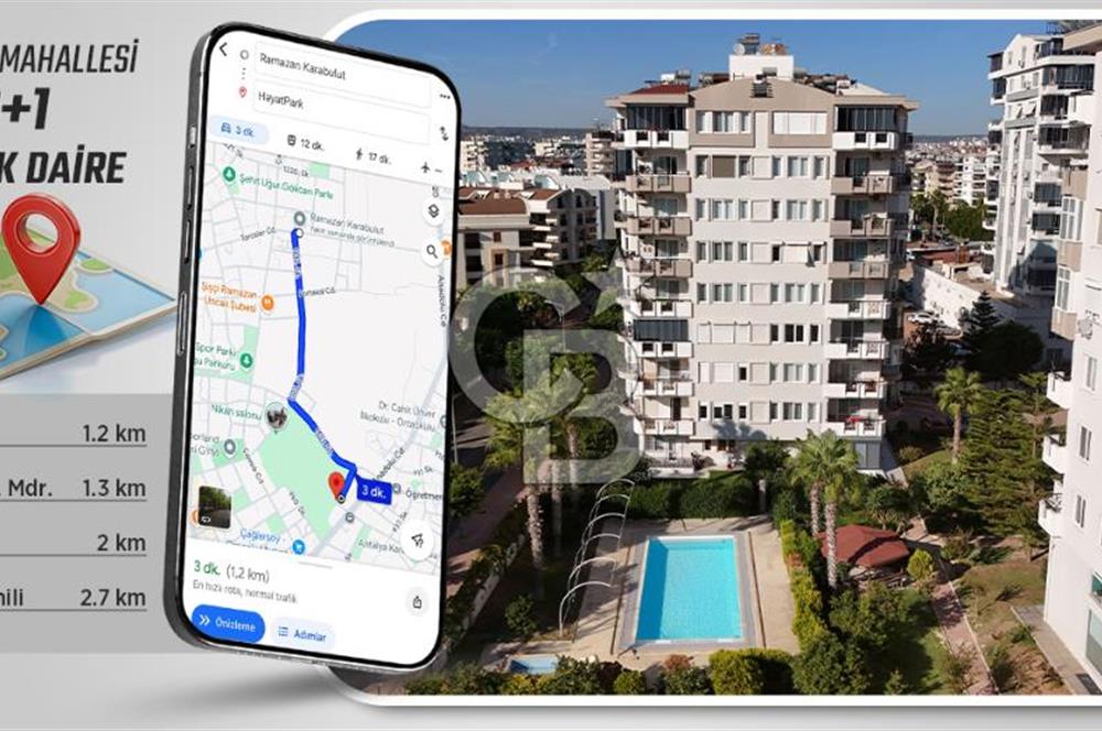 Konyaaltı Uncalı mh. 3+1 site içi havuzlu. 