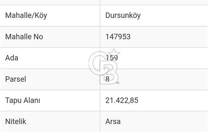 Arnavutköy Dursunköy konut imarlı ifrazlı 409 m2 satılık arsa
