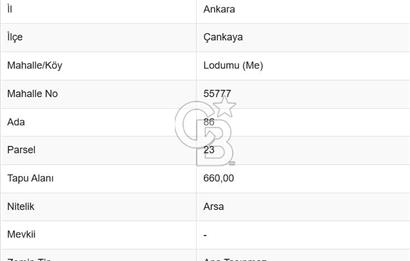 ÇANKAYA ÖYSEKENT'TE 660 M² İMARLI TEK TAPU EMSALSİZ ARSA