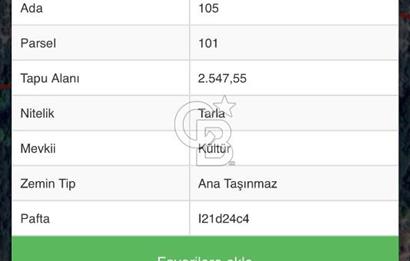 DURSUNBEY YUKARI YAĞCILAR 18.782M2 KARŞILIKLI 2 PARSEL 