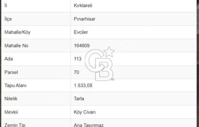 Evciler köyünde köye yakın %35 imarlı arsa