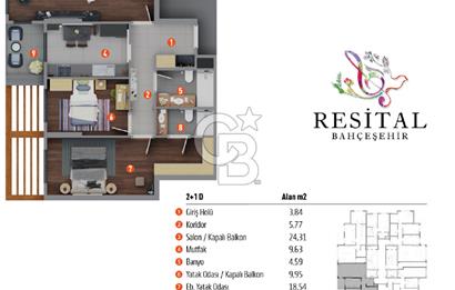 RESİTAL BAHÇEŞEHİR SATILIK 2+1 SIFIR DAİRE