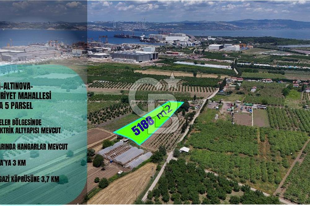 YALOVA ALTINOVADA TERSANELERE YAKIN SATILIK ARAZİ!