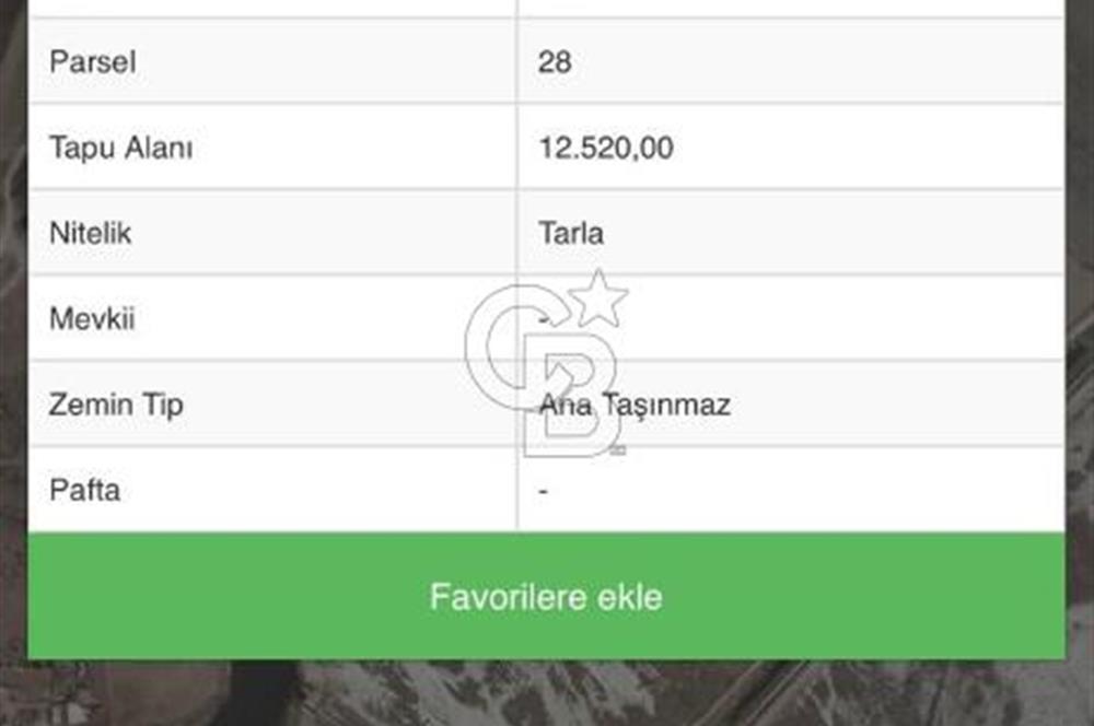 FOÇA YENİBAĞARASINDA 12.500m2 Tarla 
