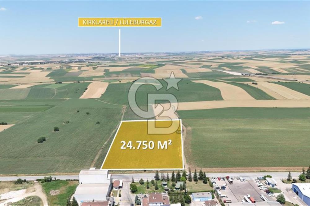 Lüleburgaz Evrensekiz'de 24.750 m² Sanayi İmarlı, Anayol Cepheli