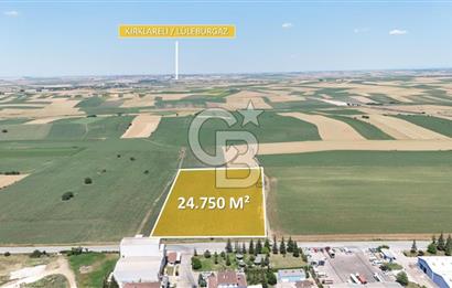 Lüleburgaz Evrensekiz'de 24.750 m² Sanayi İmarlı, Anayol Cepheli