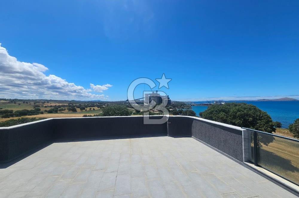 ÇANAKKALE KUMBURUN BAĞLİMAN MEVKİNDE FULL DENİZ MANZARALI VİLLA