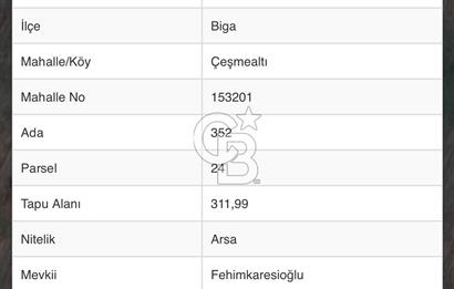 Çanakkale Biga Çeşmealtı satılık 