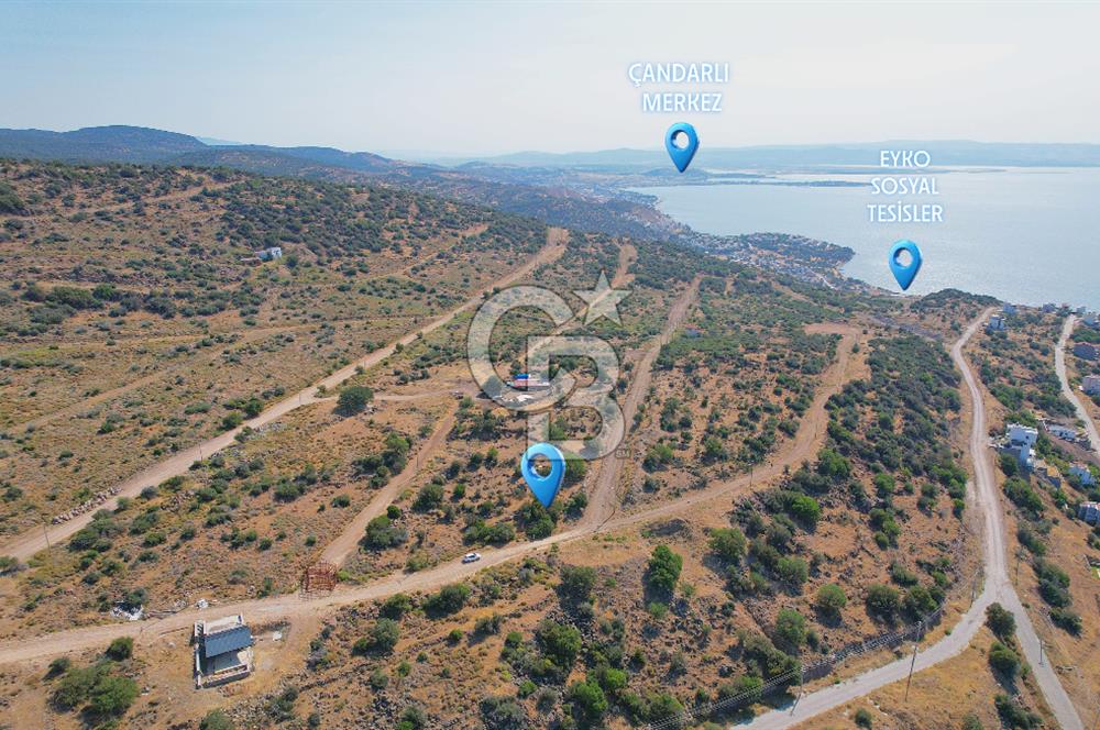 ÇANDARLI EYKO'DA 418M2 DENİZ MANZARALI İMARLI ARSA