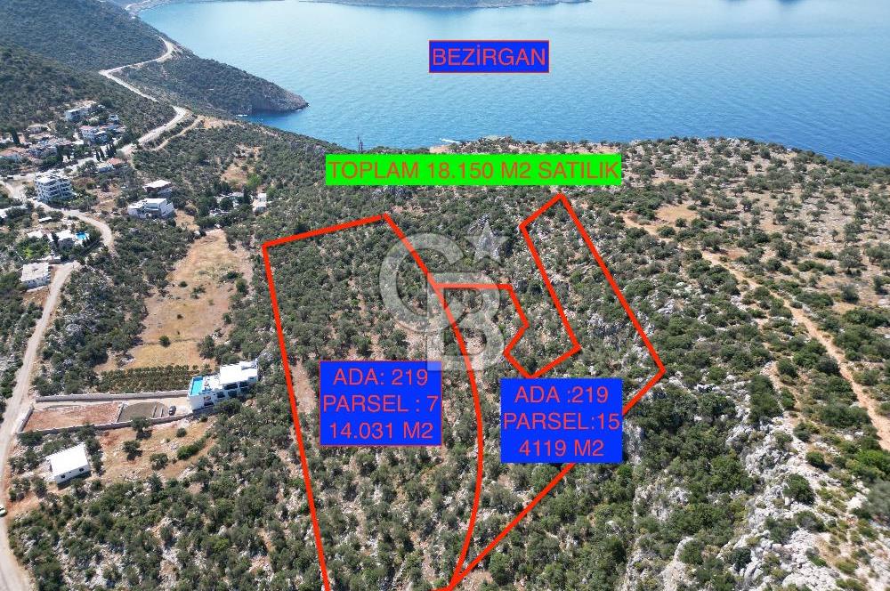 CB GİZ'DEN KAŞ BEZİRGAN'DA SATILIK YATIRIMLIK TARLA 