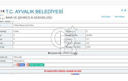 BALIKESİR AYVALIK TIFILLARDA MARLO OTEL ALTINDA SATILIK ARSA