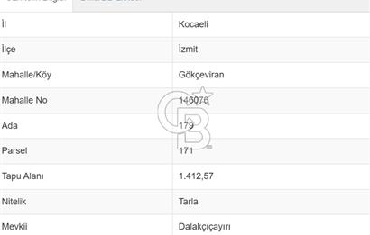 KOCAELİ İZMİT GÖKÇEÖREN KÖYÜNDE 8.869 DÖNÜM SATILIK TARLA
