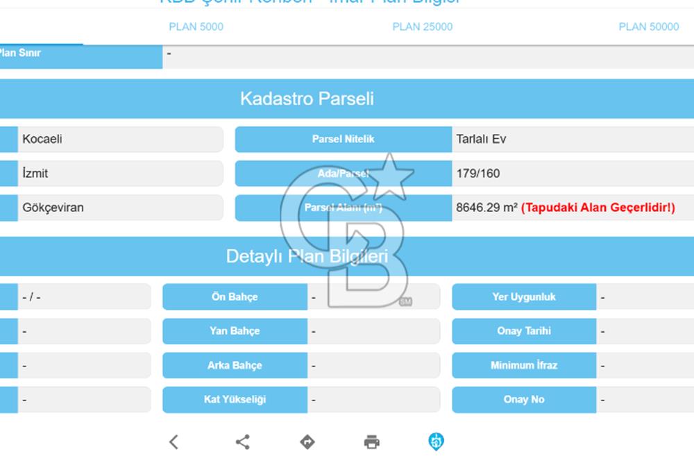 KOCAELİ İZMİT GÖKÇEÖREN KÖYÜNDE 3.869 DÖNÜM SATILIK TARLA