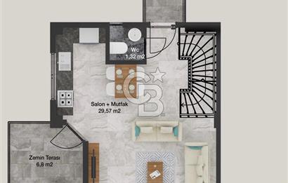ÇANAKKALE KARABİGA DOĞA VE DENİZLE BÜTÜNLEŞEN PROJEDE 1+1 DAİRE