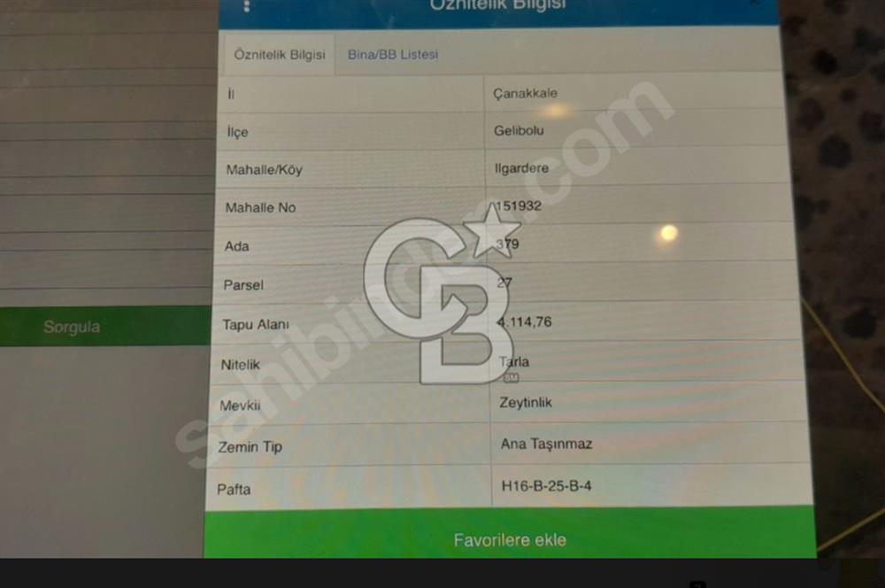 SATILIK ZEYTİNLİK TARLA GELİBOLU ILGARDERE KÖYÜ