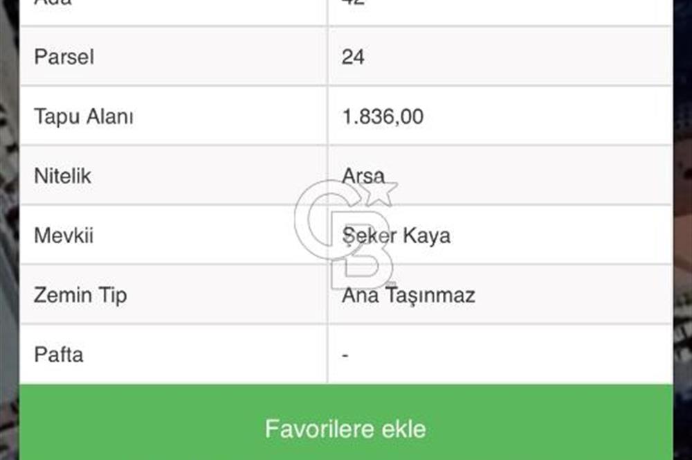 CB MARS'TAN KÜÇÜK ÇAMLICA'DA SATILIK 1.776 M2 İMARLI ARSA