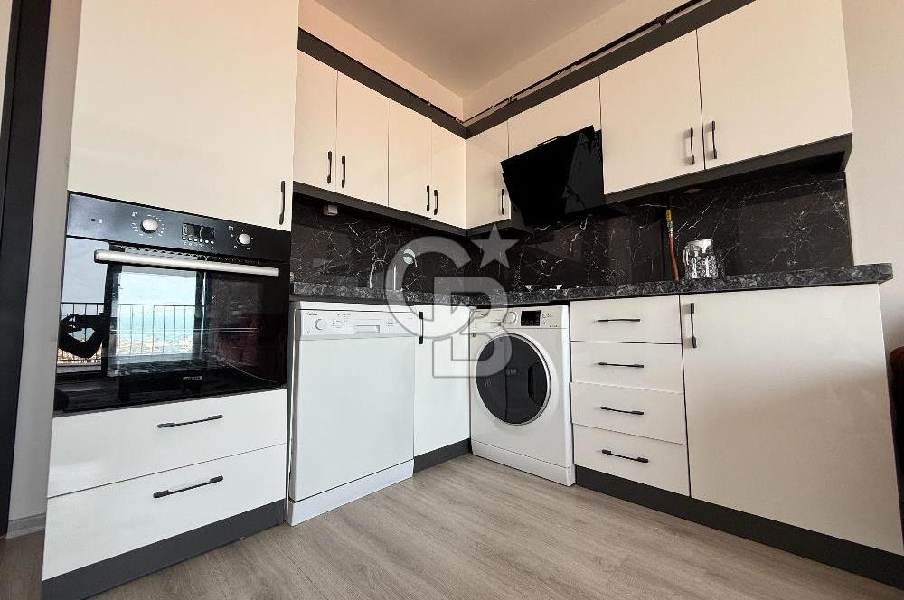 Panoramik Deniz Manzaralı, Full Eşyalı 1+1 Daire!